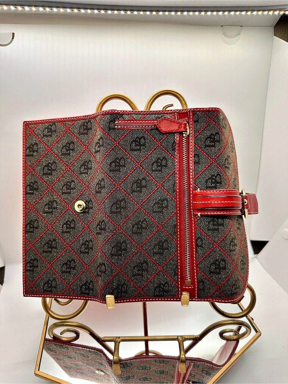 Dooney & Bourke Signature DB Monogram Jacquard Trifold Wallet Trifold Wallet - Picture 4 of 5